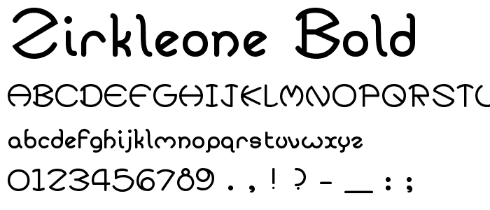 ZirkleOne Bold font